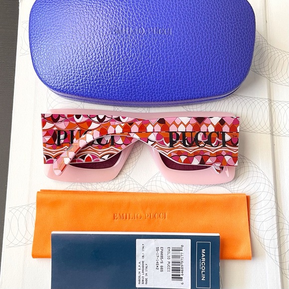 💥SOLD💥 EMILIO PUCCI Print Oversized Sunglasses - Picture 4 of 9